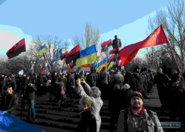 По случаю Дня Соборности сталинисты подрались со свободовцами (ФОТО+ВИДЕО)
