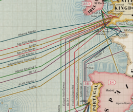 Схема подводных кабелей, по которым протекает Интернет (ФОТО)