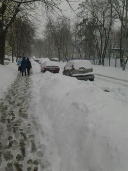 Новый снегопад испытывает киевлян на прочность (ФОТО)