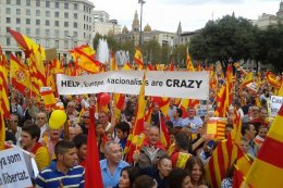 В Барселоне прошла демонстрация за единство Испании