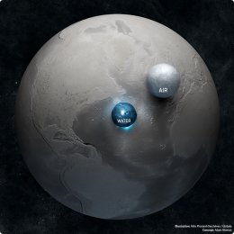 Наглядное соотношение воды и воздуха на нашей планете (ФОТО)