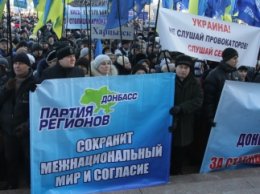 В Донецке прошел митинг в поддержку Януковича (ВИДЕО)