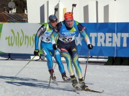 Украинские биатлонисты в Трентино добыли две награды в одном спринте
