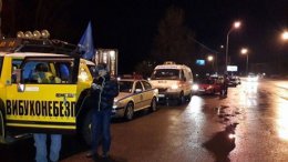 Участники Автомайдана спустили колеса в автобусах «Беркута» (ВИДЕО)