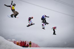 Француз, россиянин и американец заняли призовые места в сноуборд-кроссе. Сочи-2014