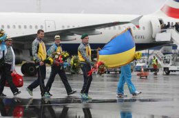 В Киев прибыла Олимпийская команда Украины