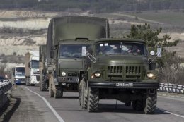 Колонна российской военной техники из Джанкоя отправилась в сторону Перекопа