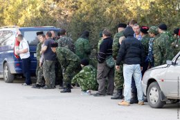 Военнослужащие из Бельбека и их семьи покидают Крым (ВИДЕО)