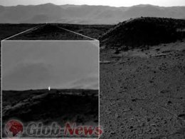 Марсоход в очередной раз зафиксировал в небе Марса загадочный объект