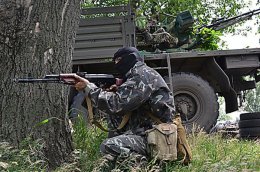 Украинские силовики уничтожили автоколонну террористов в зоне проведения АТО