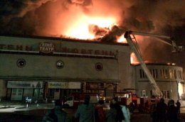 Пожарные рассказали о своих действиях во время пожара в "Жовтне"
