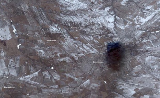 Шокирующий снимок Дебальцево со спутника (ФОТО)
