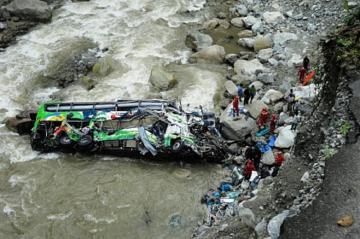 В Китае автобус свалился в пруд погибло более 6 человек