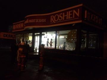В Киеве неизвестные обстреляли магазин «Рошен» (ВИДЕО)