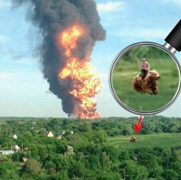 В интернете высмеяли действия чиновников во время пожара на нефтебазе (ФОТО)