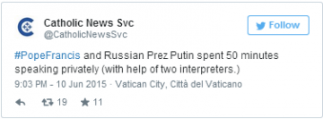 Путин подарил Франциску панно и несколько томов православной энциклопедии