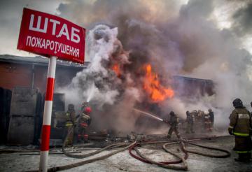 В Москве горит самая крупная в Европе строительная ярмарка (ВИДЕО)