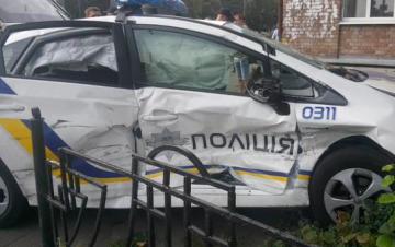 В столице Украины зафиксировано новое ДТП с участием патрульной полиции