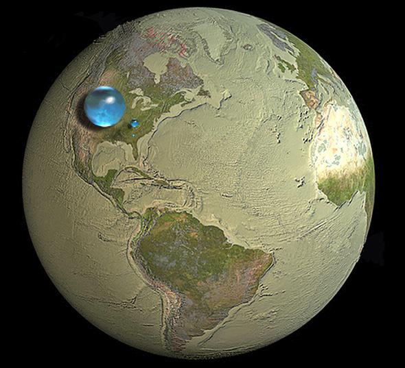 Вот как выглядела бы Земля без воды (ФОТО)