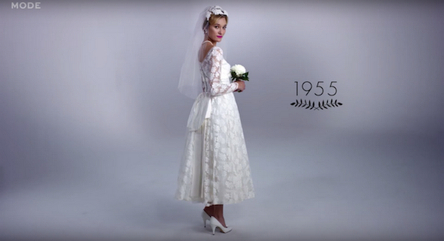 Эволюция свадебного платья за последние 100 лет (ВИДЕО)