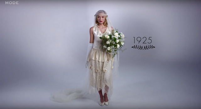 Эволюция свадебного платья за последние 100 лет (ВИДЕО)