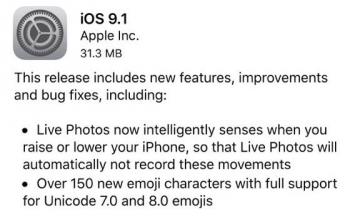 Время обновляться! Apple представила iOS 9.1