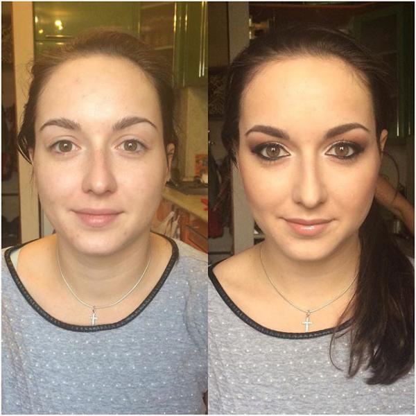 Обычные девушки до и после нанесения макияжа (ФОТО)