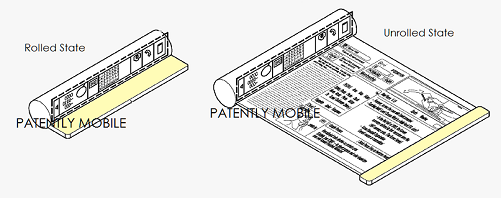 Samsung патентует сворачивающийся в трубку смартфон