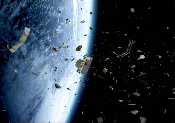В Интернете опубликовали видеоролик о количестве космического мусора на орбите Земли (ВИДЕО)