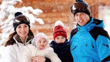 Кейт и Уильям показали своим детям снежные Альпы (ФОТО)