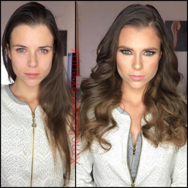 Великий обман: девушки до и после макияжа (ФОТО)