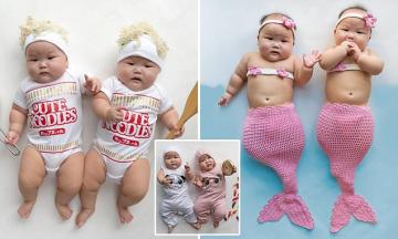 Младенцы-близнецы из Сингапура стали мини-звездами интернета (ФОТО)