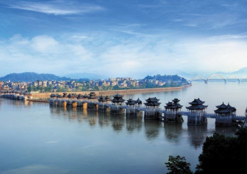 Античный плавающий мост Гуанцзы (ФОТО)