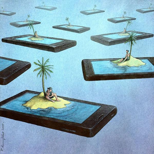 25 шокирующих иллюстраций о нездоровой зависимости от Интернета и смартфонов (ФОТО)