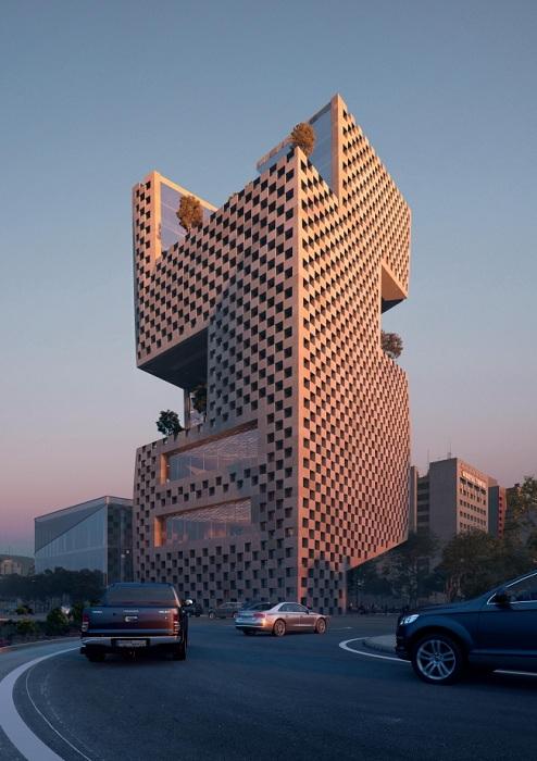 Яркий облик современного здания: банк с оригинальным и функциональным фасадом (ФОТО)