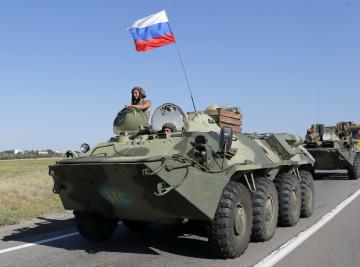В Иловайск въехала колонна военной техники РФ