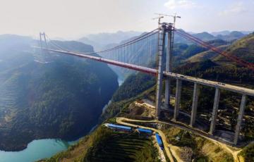 В Китае сдан в эксплуатацию самый высокий мост, не имеющий аналогов в мире