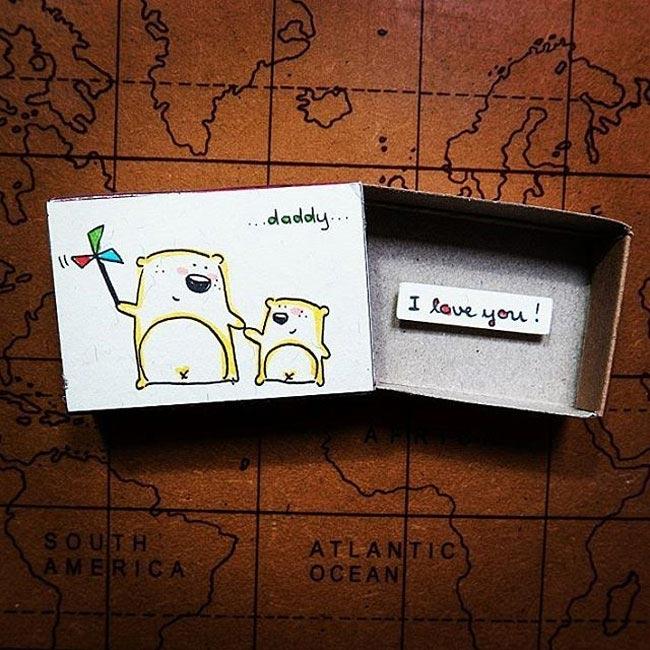Невероятные открытки из спичечных коробков со скрытыми сообщениями внутри (ФОТО)