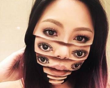 Зрелищные иллюзии на лице девушки-визажиста (ФОТО)