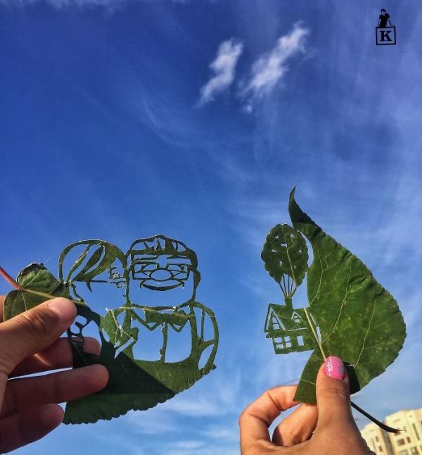 Художник создает невероятные картины из листьев (ФОТО)