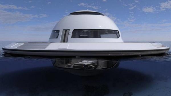 Итальянские дизайнеры представили проект плавучего дома в форме НЛО (ФОТО)