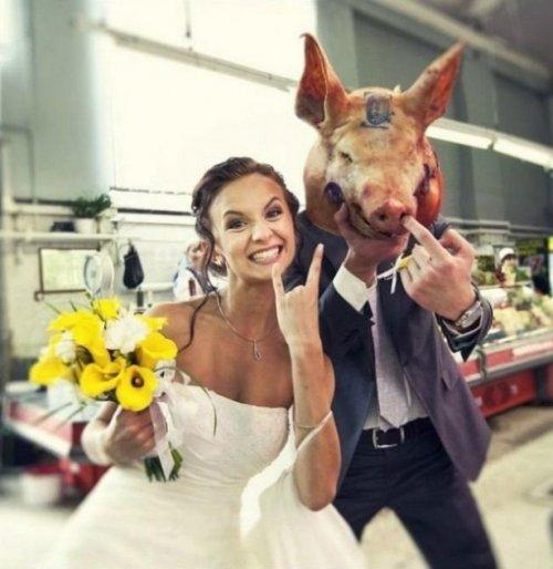 Подборка курьезных свадебных снимков (ФОТО)