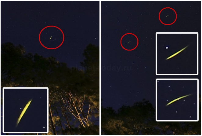 В Северной Каролине наблюдали НЛО, который разделился на две части