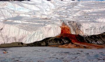 Необыкновенное явление природы: кровавый водопад в Восточной Антарктиде (ФОТО)
