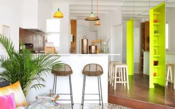 Испанский шик: маленькая квартира в неоновых красках (ФОТО)