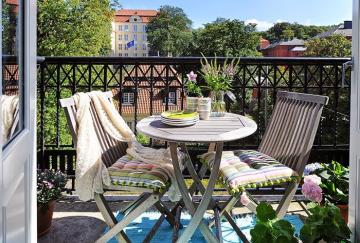 Райское местечко для отдыха - дизайн открытого балкона (ФОТО)