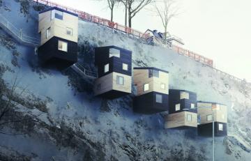 Миниатюрные дома, построенные на скалах: альтернатива дорогой недвижимости на земле (ФОТО)