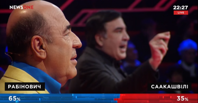 Рабинович «разгромил» Саакашвили на премьере шоу «Украинский формат» на канале NewsOne