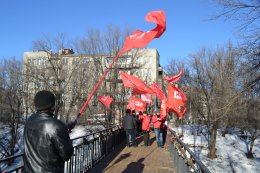 В Харькове устроили акцию в честь 90-летия образования СССР (ФОТО)