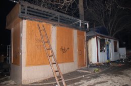 В Николаеве сгорел киоск с игровыми автоматами